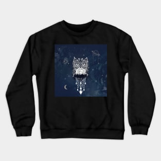 The celtic owl with rocks and trees Crewneck Sweatshirt